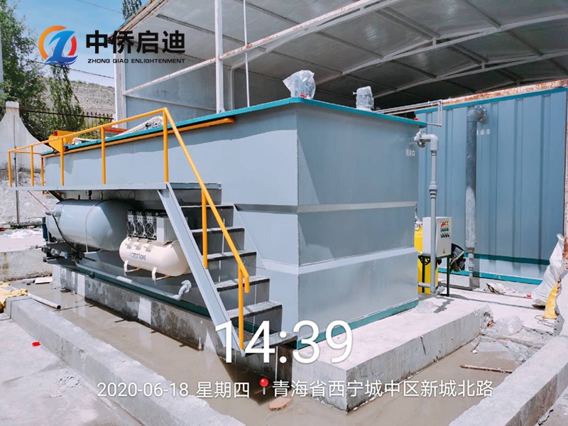 青海一体化污水处理设备加气浮机项目现场