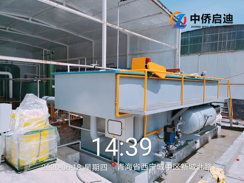 青海一体化污水处理设备加气浮机项目现场